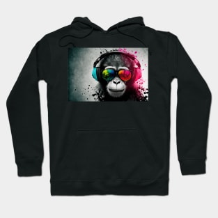 color splash music monkey #1 Hoodie